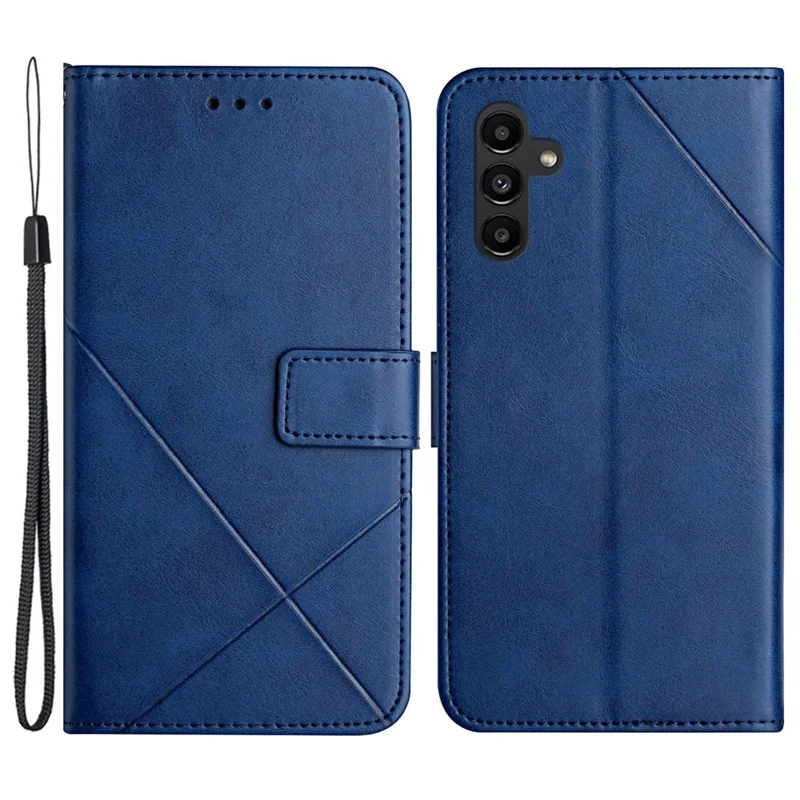 For Samsung Galaxy A05s 4G Phone Case Flip Shockproof Leather Folio Phone Cover - Blue