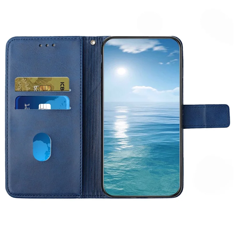 For Samsung Galaxy A05s 4G Phone Case Flip Shockproof Leather Folio Phone Cover - Blue