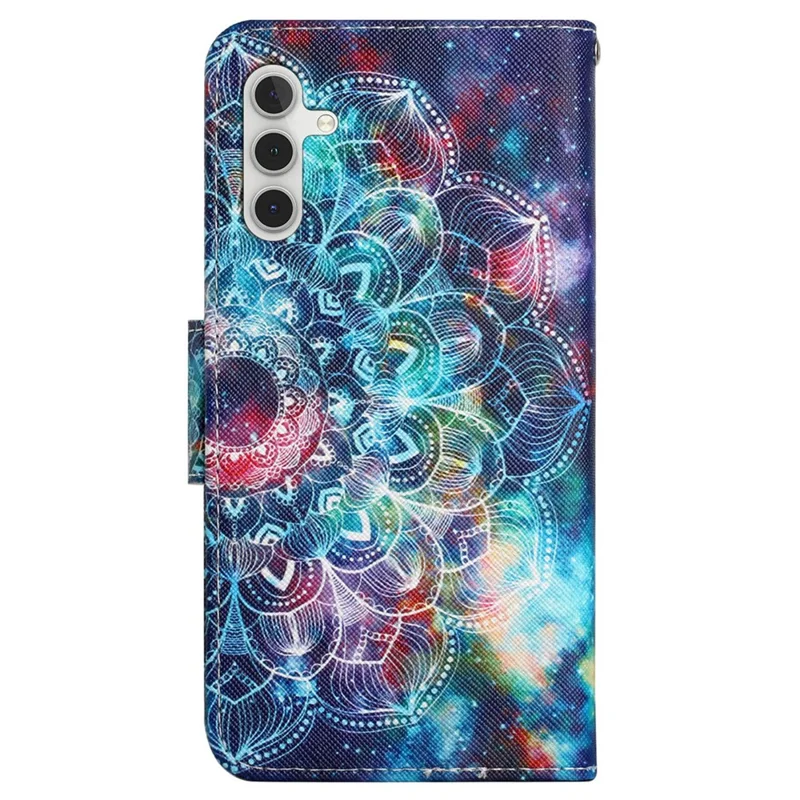 Leather Phone Case for Samsung Galaxy A05s 4G Pattern Print Design Flip Cover - Starry Sky / Mandala