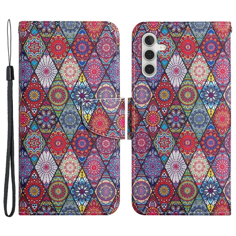 Leather Phone Case for Samsung Galaxy A05s 4G Pattern Print Design Flip Cover - Kaleidoscope