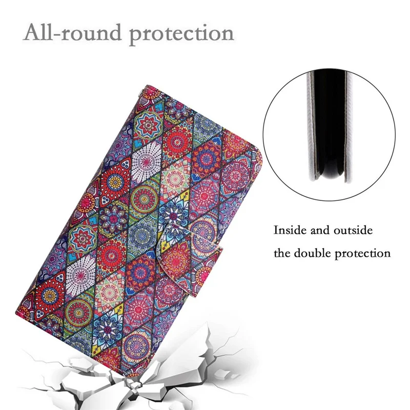Leather Phone Case for Samsung Galaxy A05s 4G Pattern Print Design Flip Cover - Kaleidoscope