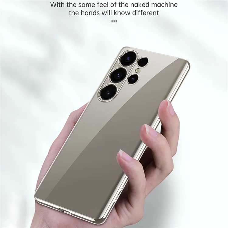 SULADA Para Samsung Galaxy S24 Ultra Case Ultra-Thin Electroplated Clear Phone Cover - Preto