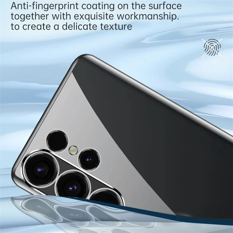SULADA Para Samsung Galaxy S24 Ultra Case Ultra-Thin Electroplated Clear Phone Cover - Preto