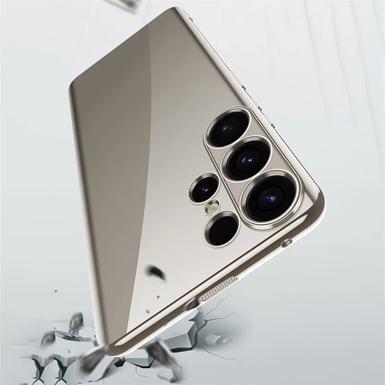 SULADA Para Samsung Galaxy S24 Ultra Case Ultra-Thin Electroplated Clear Phone Cover - Preto