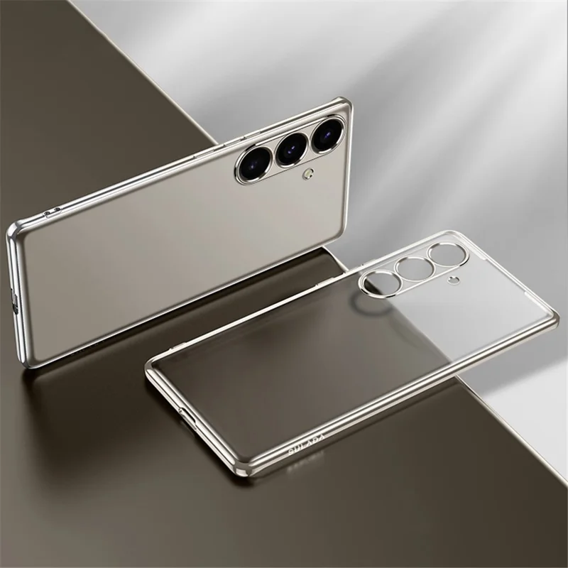 SULADA Nature Series for Samsung Galaxy S24 Case Matte Finish TPU Electroplating Cover  - Titanium Grey  /  Titanium Grey