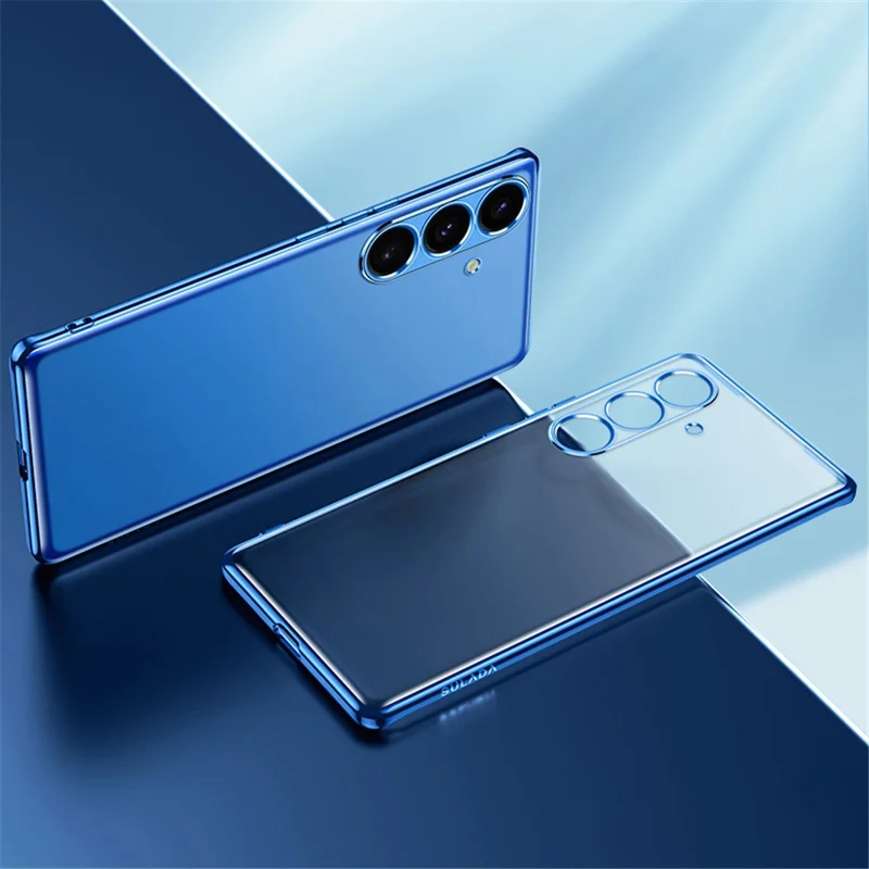 SULADA Nature Series for Samsung Galaxy S24+ Case Matte Electroplated TPU Cover - Blue