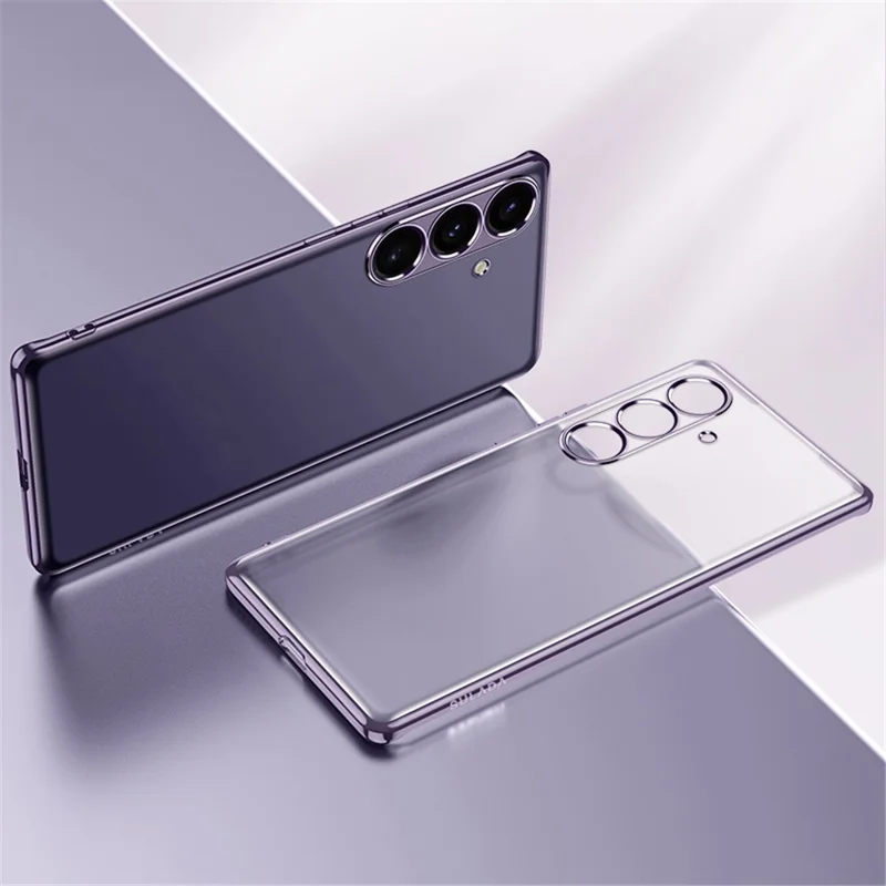 SULADA Nature Series for Samsung Galaxy S24+ Case Matte Electroplated TPU Cover - Purple