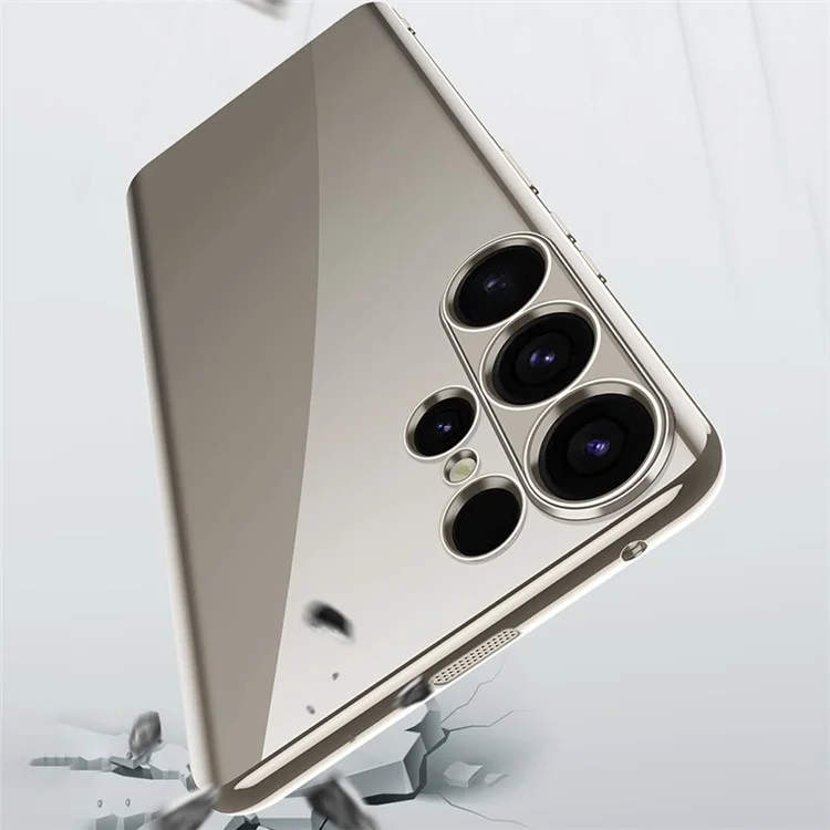 SULADA для Samsung Galaxy S24+ Clear Case Ultra-Thin Electroplated Edge TPU Cover - Титановый серый