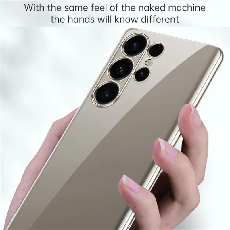 SULADA For Samsung Galaxy S24+ Clear Case Ultra-Thin Electroplated Edge TPU Cover - Black