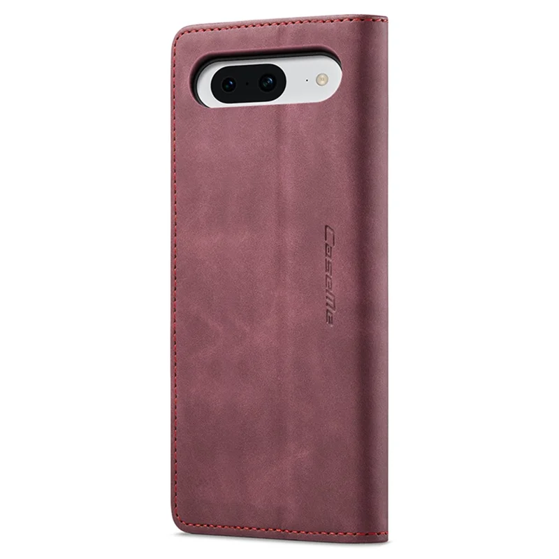 CASEME 013 Series For Google Pixel 8a Magnetic Case Anti-scratch PU Leather Phone Wallet Cover - Red