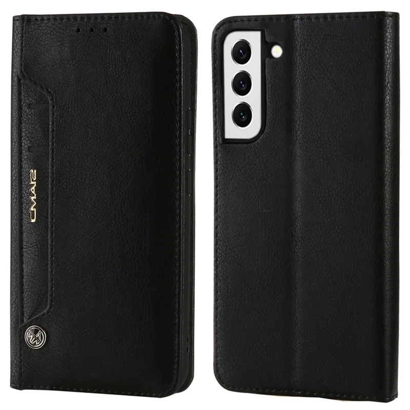 CMAI2 For Samsung Galaxy S23 Case PU Leather Card Holder Phone Wallet Cover - Black