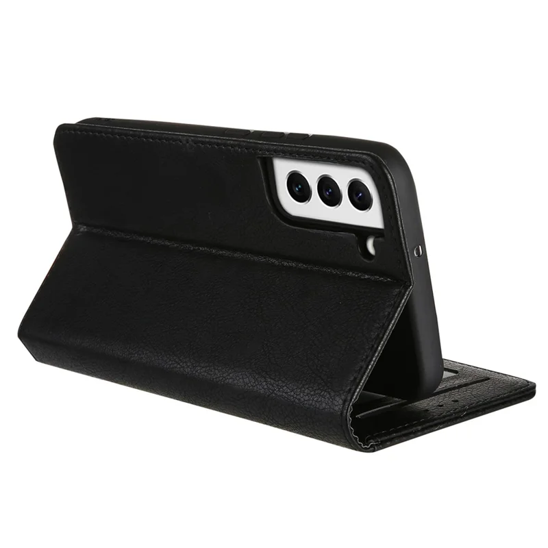 CMAI2 For Samsung Galaxy S23 Case PU Leather Card Holder Phone Wallet Cover - Black