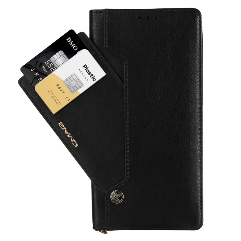 CMAI2 For Samsung Galaxy S23 Case PU Leather Card Holder Phone Wallet Cover - Black