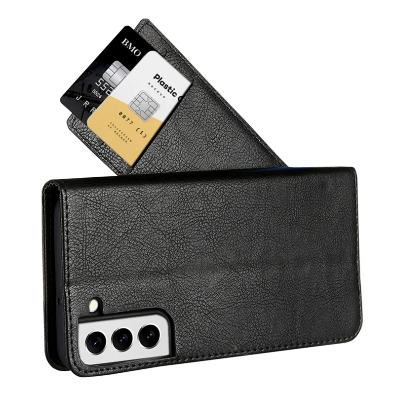 CMAI2 For Samsung Galaxy S23 Case PU Leather Card Holder Phone Wallet Cover - Black
