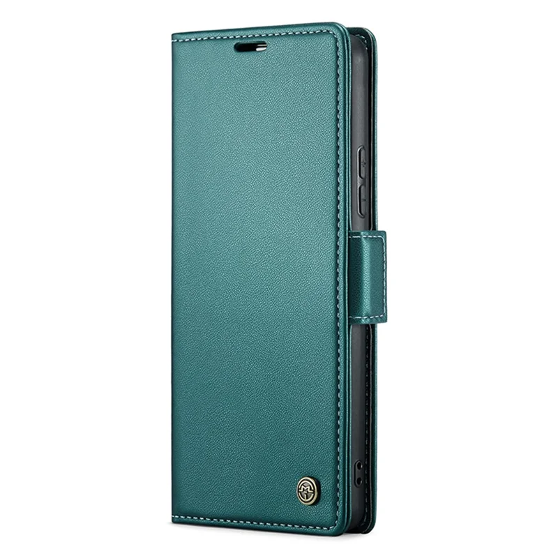 CASEME 023 Serie para Xiaomi Redmi 12 4G / 12 5G (Global) / Redmi Note 12R 5G / Poco M6 Pro 5G Funda Textura Brillo de Litchi - Verde
