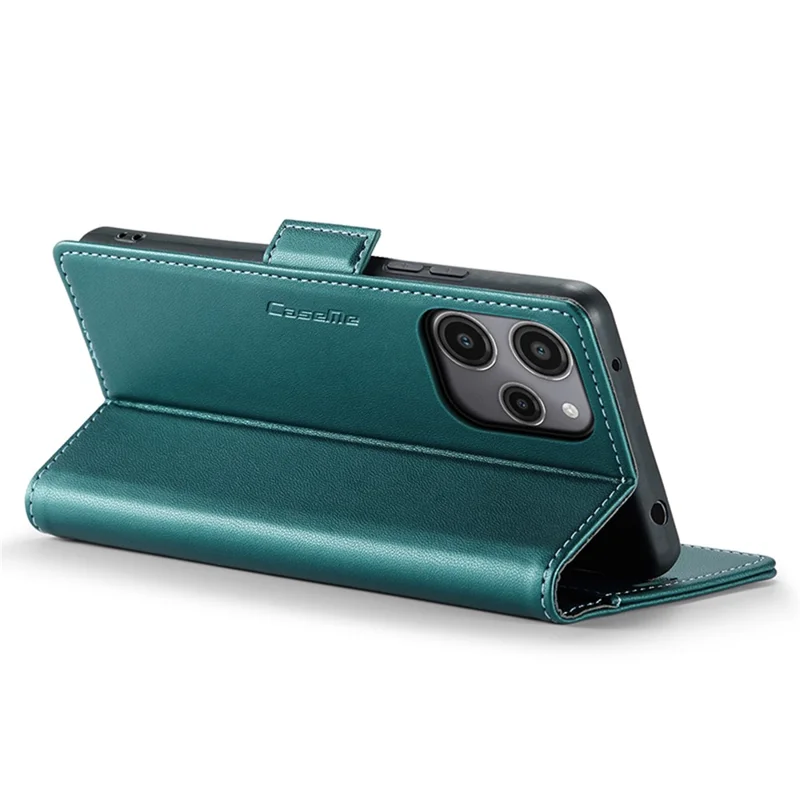 CASEME 023 Serie para Xiaomi Redmi 12 4G / 12 5G (Global) / Redmi Note 12R 5G / Poco M6 Pro 5G Funda Textura Brillo de Litchi - Verde
