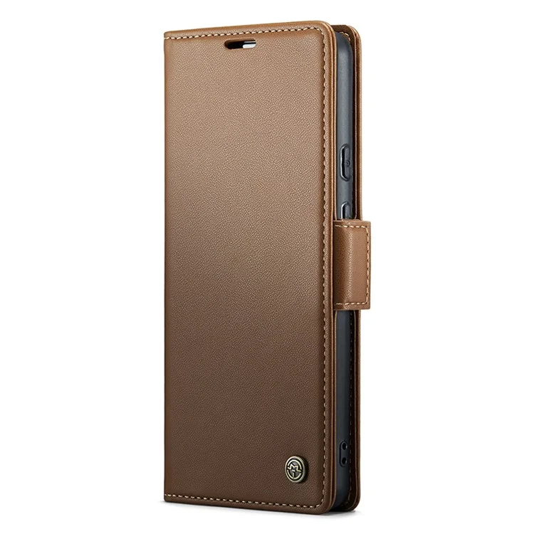 For Google Pixel 8a Leather Case CASEME 023 RFID Blocking 3 Card Slot Mobile Cover - Brown