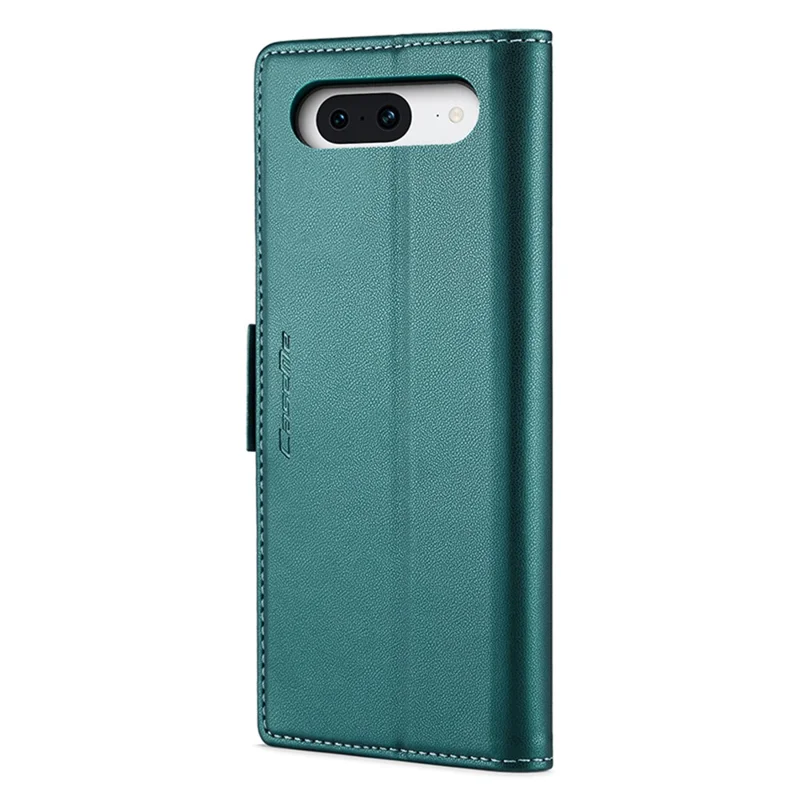 For Google Pixel 8a Leather Case CASEME 023 RFID Blocking 3 Card Slot Mobile Cover - Green
