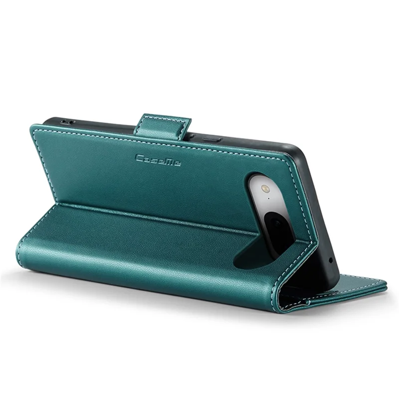 For Google Pixel 8a Leather Case CASEME 023 RFID Blocking 3 Card Slot Mobile Cover - Green