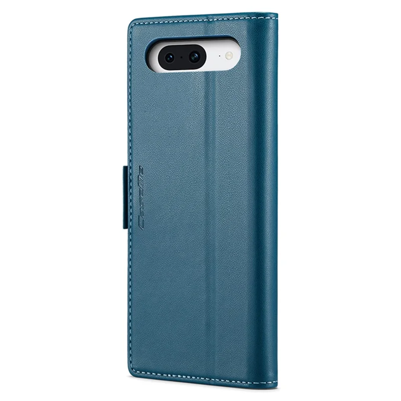 For Google Pixel 8a Leather Case CASEME 023 RFID Blocking 3 Card Slot Mobile Cover - Blue