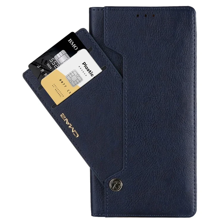 CMAI2 Pour Coque Samsung Galaxy S22 Ultra 5G, en Cuir PU Antichoc, Support de Téléphone Protecteur - Bleu