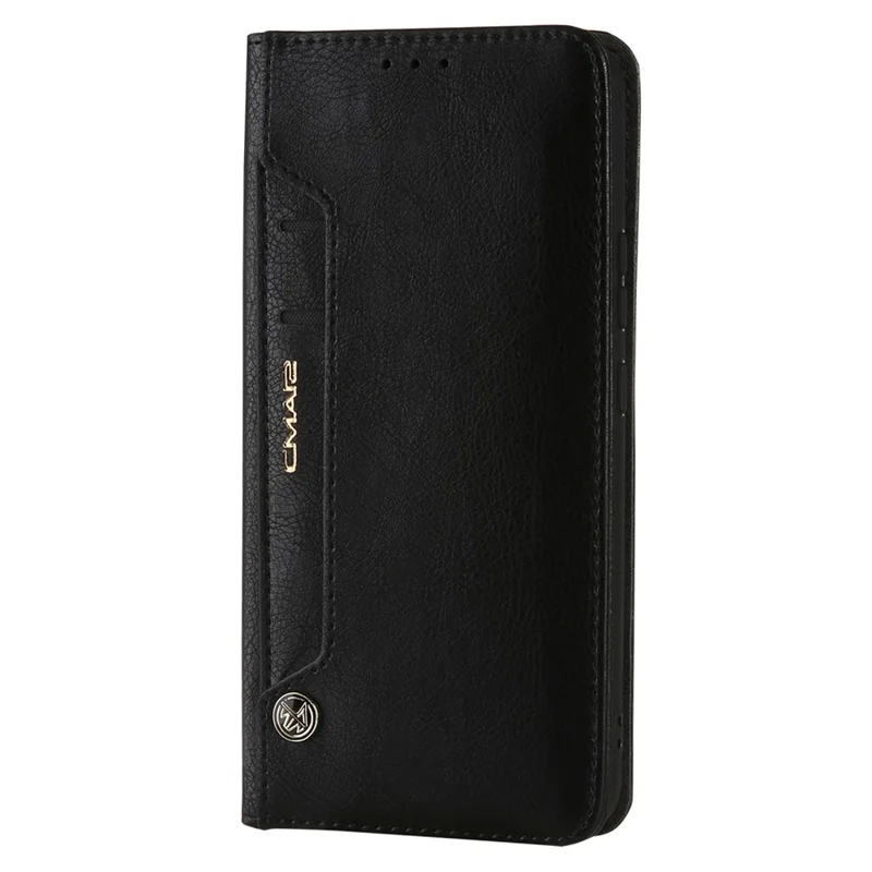 CMAI2 For Samsung Galaxy S22 Ultra 5G Case Drop-proof PU Leather Stand Phone Protector - Black