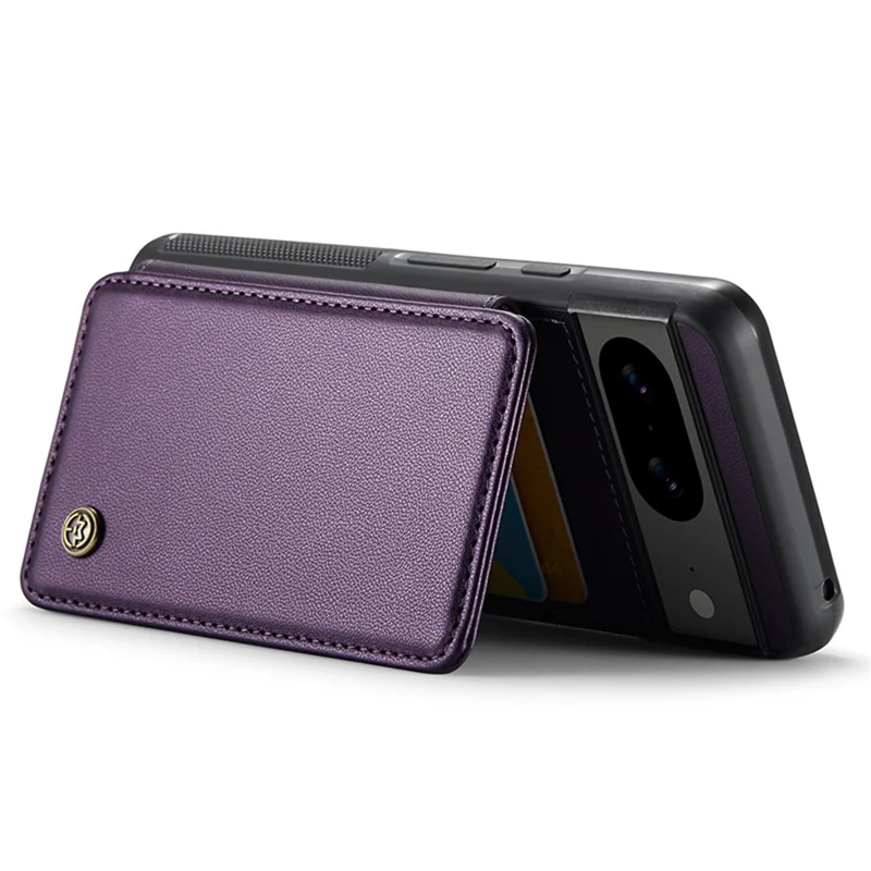 For Google Pixel 8 Cell Phone Phone Case CASEME C22 Leather Back Cover with RFID Blocking Card Slots - Purple