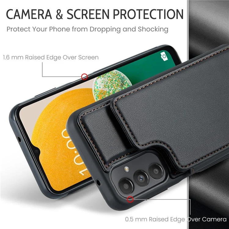 CASEME C22 Series per Samsung Galaxy A13 5G Custodia con Supporto Custodia per Telefono con 5 Slot per Schede - Nero