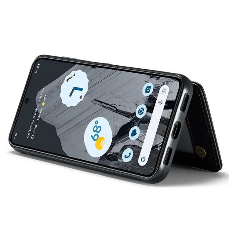 CASEME C22 Series for Google Pixel 8 Pro Case Glossy RFID Blocking Phone Cover with 4 Card Slots - Black