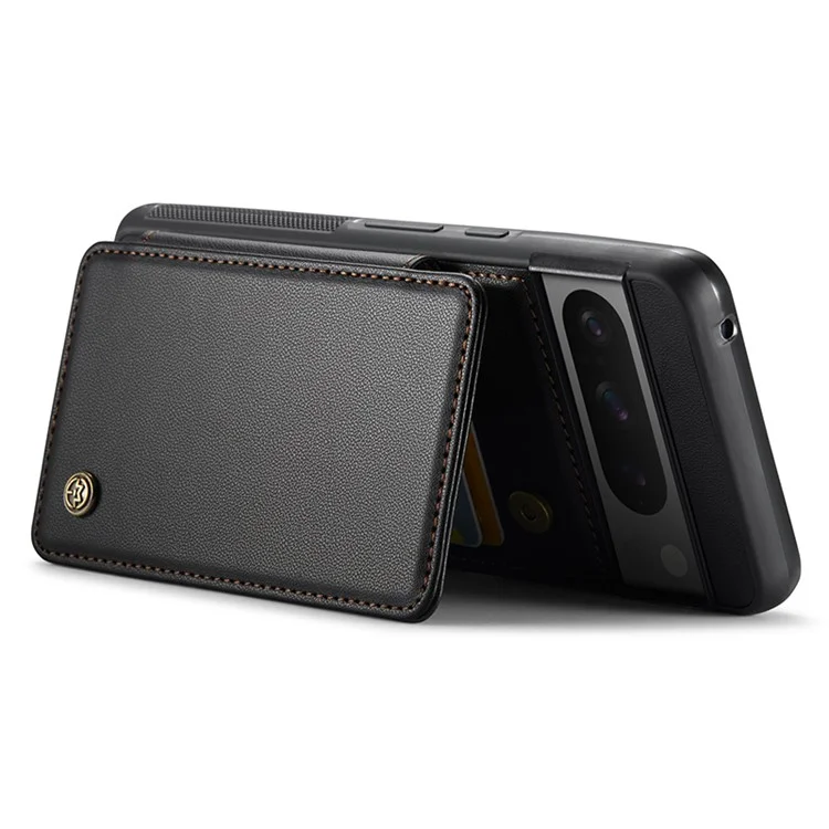 CASEME C22 Series for Google Pixel 8 Pro Case Glossy RFID Blocking Phone Cover with 4 Card Slots - Black