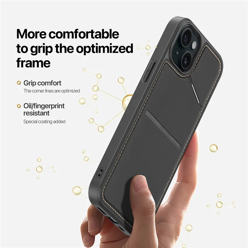 DUX DUCIS Rafi II Series для iPhone 15 Чехол с подставкой совместимый с MagSafe Чехол для телефона - Черный