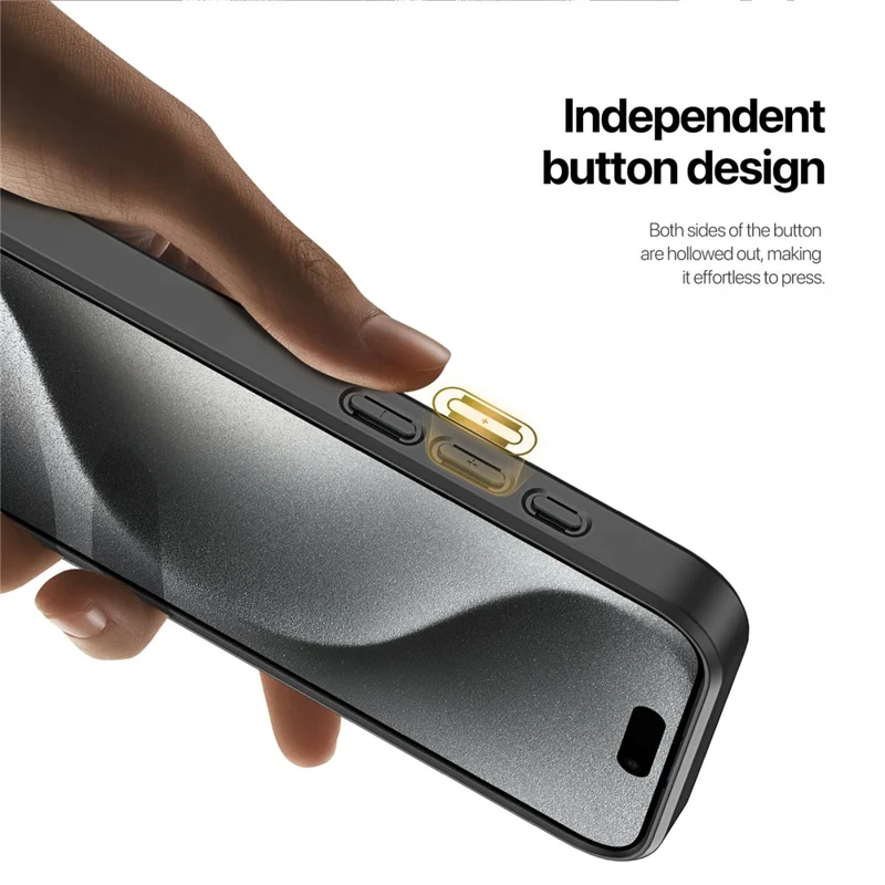 DUX DUCIS Rafi II Series for iPhone 15 Pro Max Magnetic Case Card Holder Kickstand Cover - Black