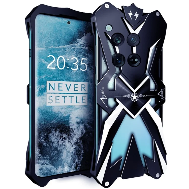 Phone Cover for OnePlus 12 5G Case Aluminum Alloy Mobile Phone Shell - Black
