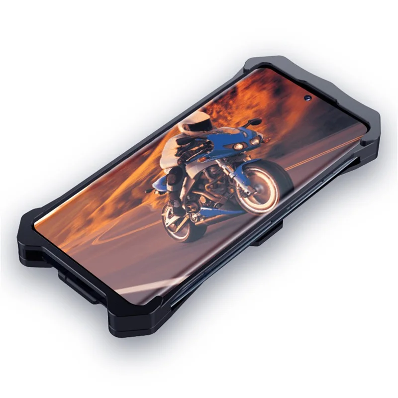 For Oppo A79 5G Shock-Absorbed Phone Case Aluminum Alloy Black Mobile Phone Cover