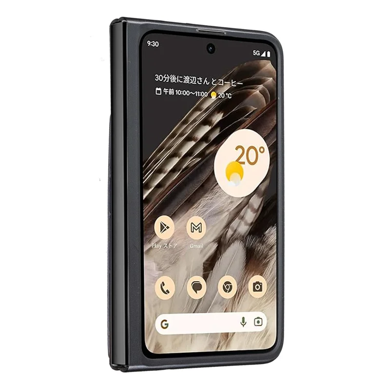 For Google Pixel Fold Kickstand Case Anti-Drop PU+TPU Card Holder Mobile Phone Cover