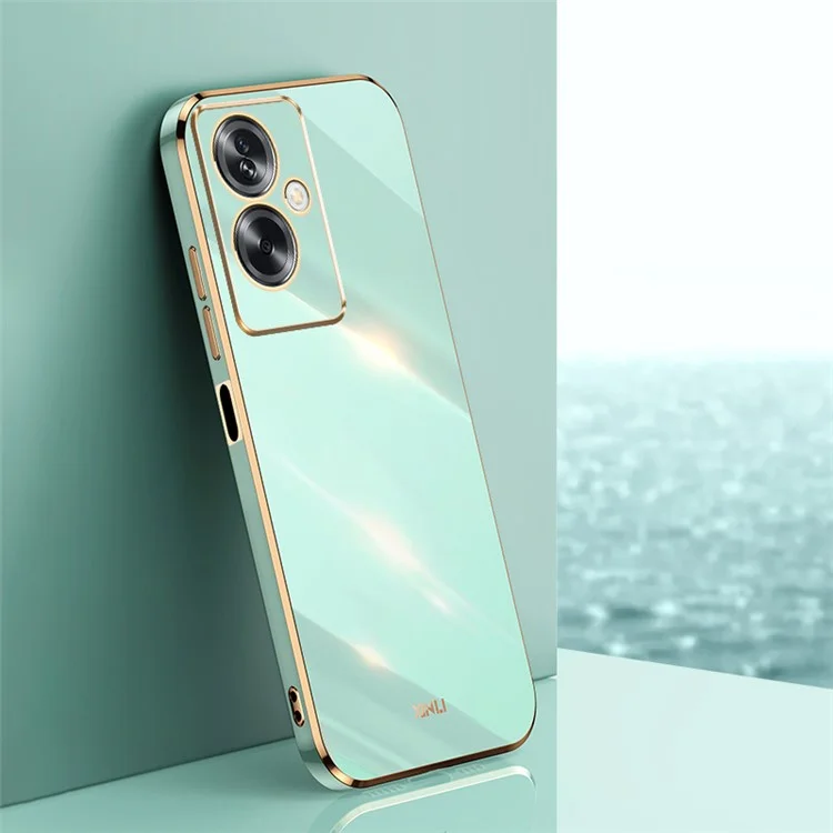 XINLI per Oppo A2 5G / A79 5G Custodia per telefono Morbida copertura in TPU elettrolitico - Cyan