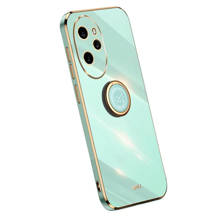XINLI For Honor 100 Pro 5G Funda de TPU con Soporte Protección Antimenos - Cián