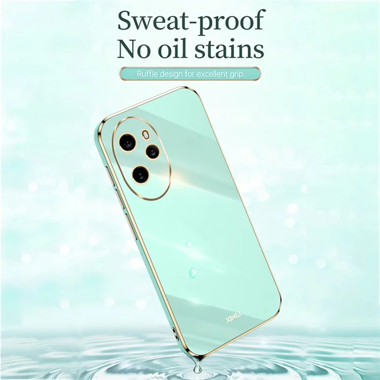 XINLI For Honor 100 Pro 5G Cover Electroplating Anti-Drop Mobile Phone Case - Cyan