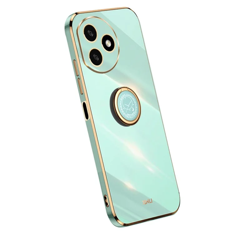 XINLI For Honor X50i+ 5G TPU Case con Soporte Giratorio de Anillo - Cian