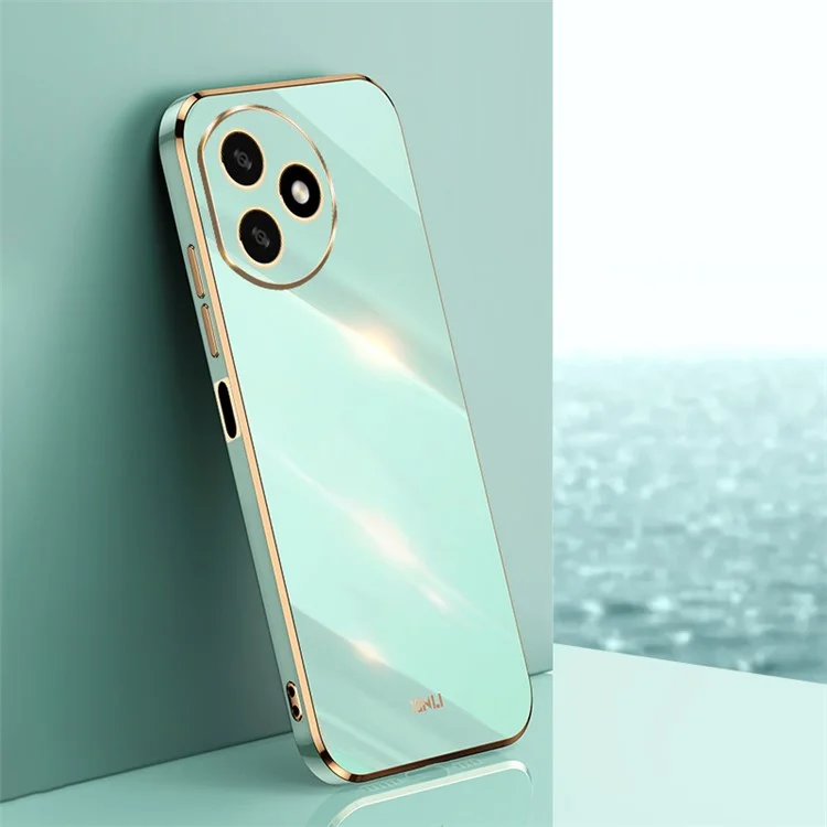 XINLI For Honor X50i+ 5G Phone Case Electroplating Soft TPU Anti-Scratch Cover - Cyan