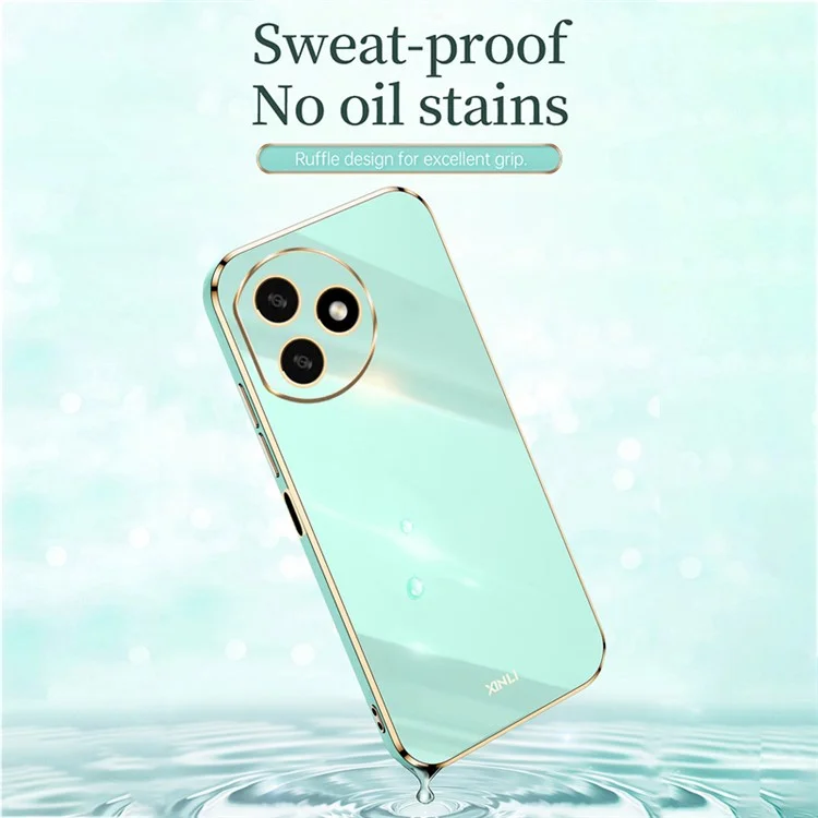 XINLI For Honor X50i+ 5G Phone Case Electroplating Soft TPU Anti-Scratch Cover - Cyan