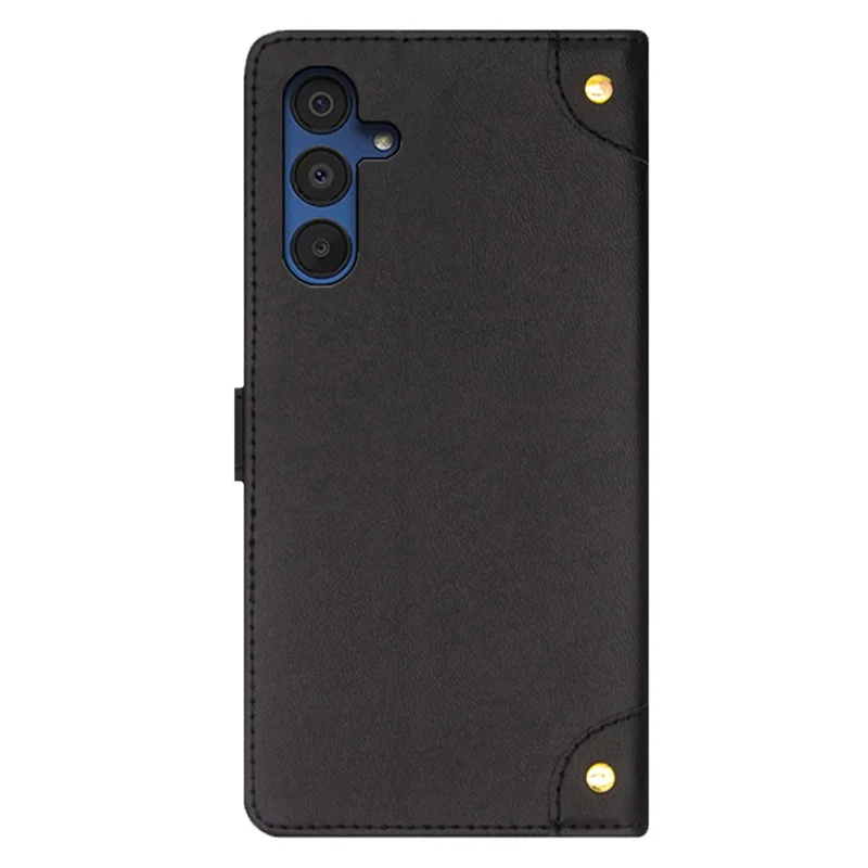 IDEWEI For Samsung Galaxy A15 5G Leather Case Stand Phone Cover Card Holder - Black
