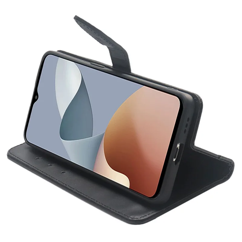 IDEWEI For ZTE Axon 50 Lite Case PU Leather Phone Cover Card Holder - Black