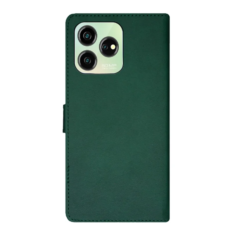 IDEWEI For ZTE Axon 50 Lite Leather Case Card Holder Stand Cover - Green