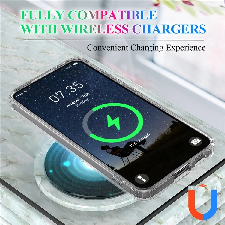 For Samsung Galaxy S24+ Case Compatible with MagSafe Acrylic+TPU Drop-resistant Phone Back Cover