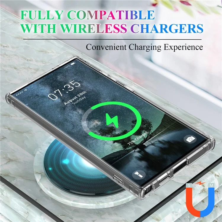Für Samsung Galaxy S24 Ultra Magnetische Hülle Kratzfest Acryl+TPU-Hülle kompatibel mit MagSafe