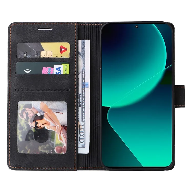 Estuche Skin-touch de piel para Xiaomi 13T / 13T Pro / Redmi K60 Ultra - Serie 007, Negro