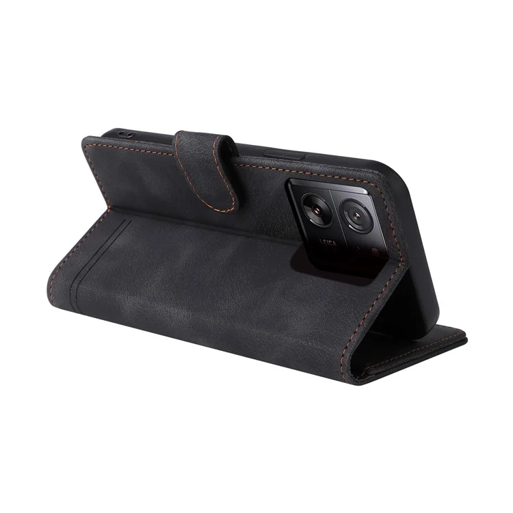 Estuche Skin-touch de piel para Xiaomi 13T / 13T Pro / Redmi K60 Ultra - Serie 007, Negro
