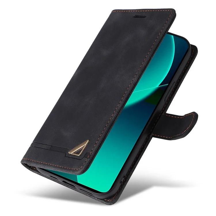 Estuche Skin-touch de piel para Xiaomi 13T / 13T Pro / Redmi K60 Ultra - Serie 007, Negro