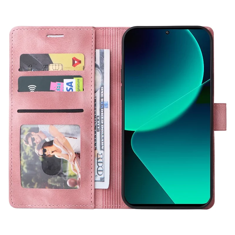 007 Series For Xiaomi 13T / 13T Pro / Redmi K60 Ultra Case Skin-touch Leather Phone Protector - Pink